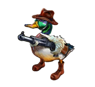 duck with gun