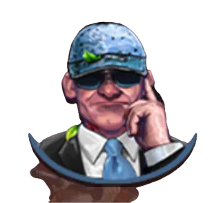 man in hut and glases